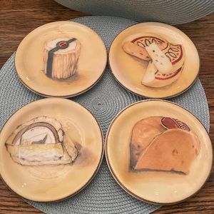 Fromage by Williams Sonoma, 4 Appetizer Plates